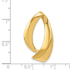 14K Gold Reversible Omega Slide Pendant Fits 8mm & 10mm