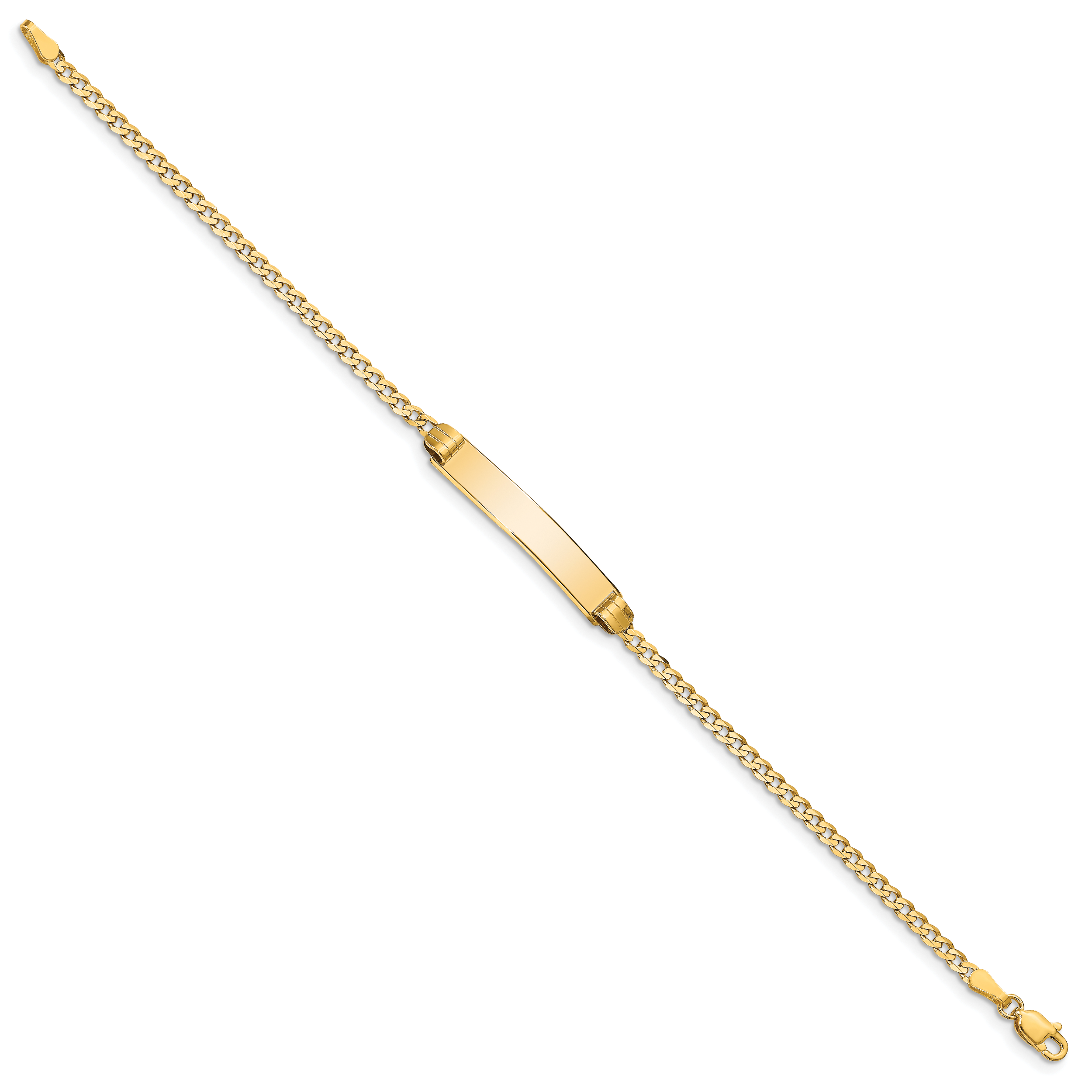 14k Curb Link ID Bracelet Secondary image