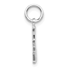 14K White Gold Polished Live Love Laugh Charm Elegant and Themed Design