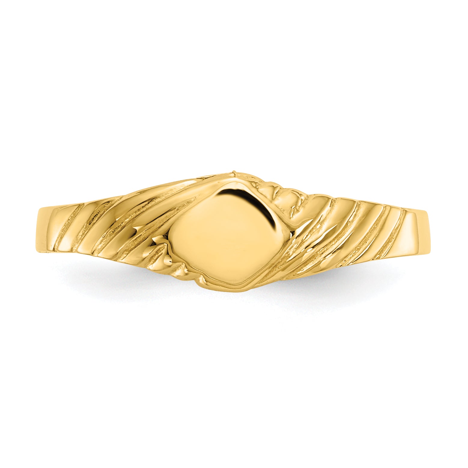 14k Child's Fancy Signet Ring - 3