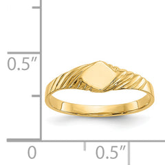14k Child's Fancy Signet Ring - 3