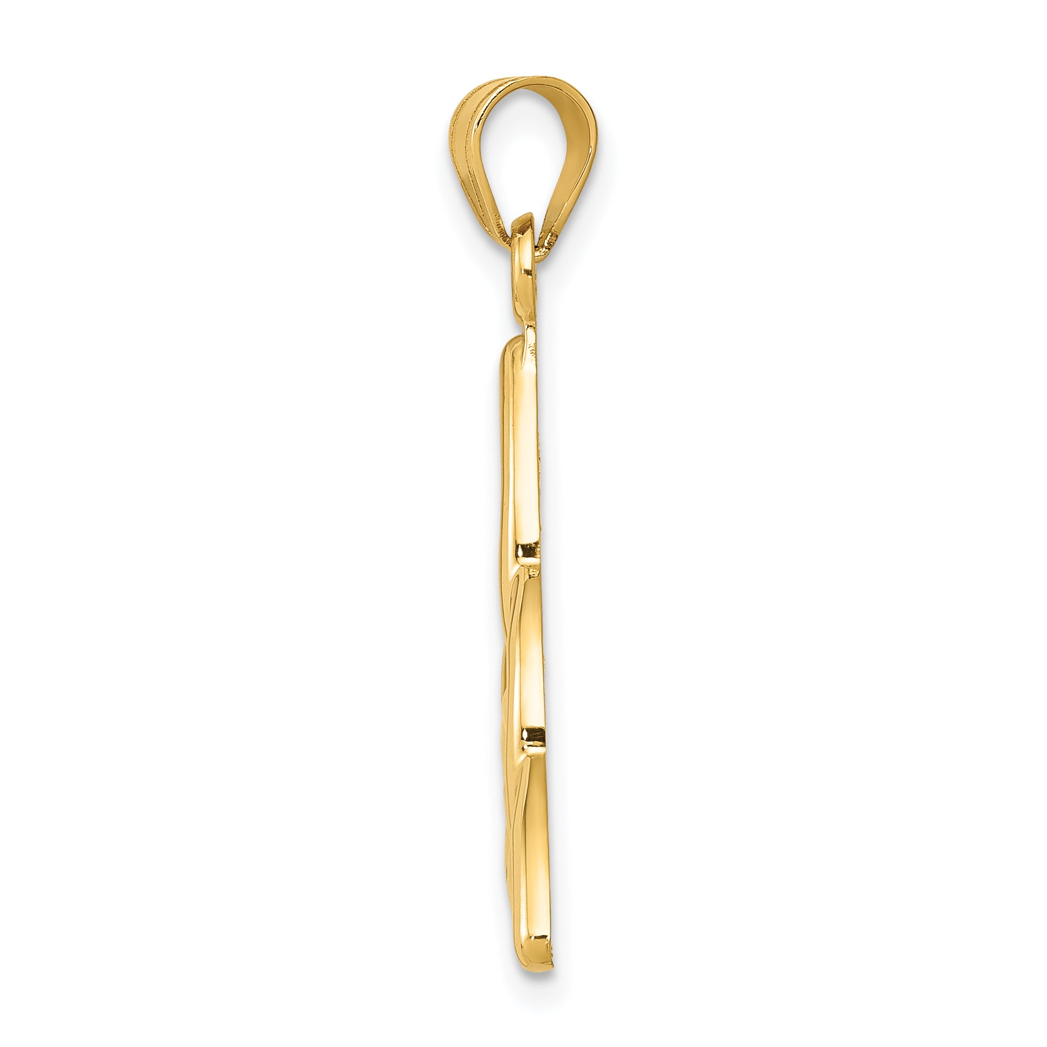 14K Gold Polished Trinity Knot Pendant for Men  Elegant and Timeless Design