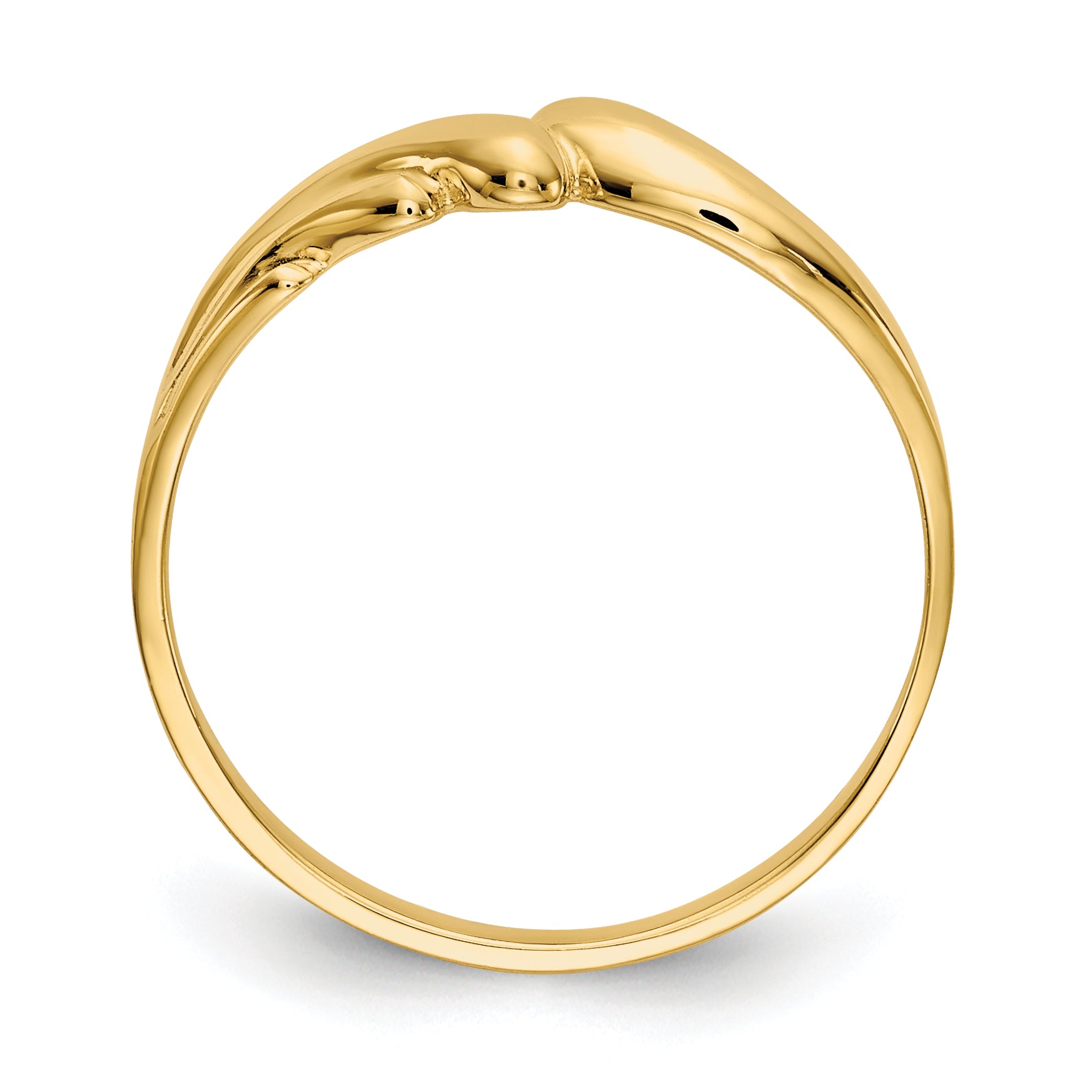 Polished Wave Ring in 14K Yellow Gold