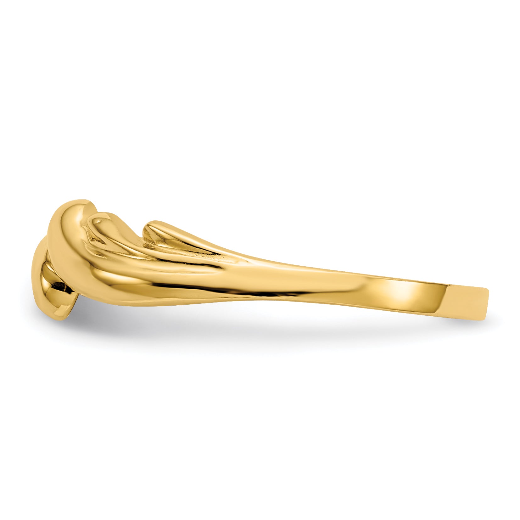 Polished Wave Ring in 14K Yellow Gold