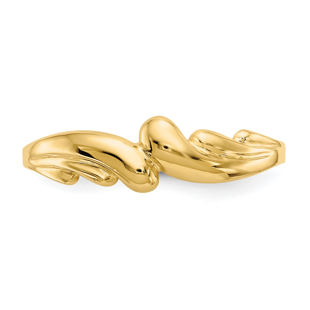 Polished Wave Ring in 14K Yellow Gold