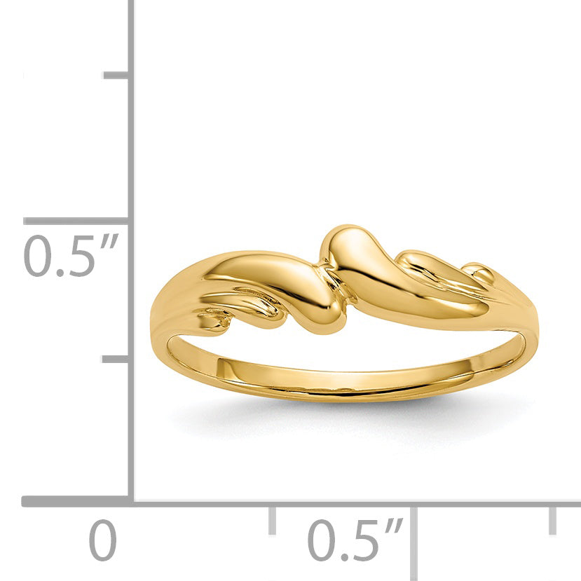 Polished Wave Ring in 14K Yellow Gold