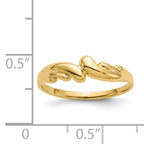 Polished Wave Ring in 14K Yellow Gold