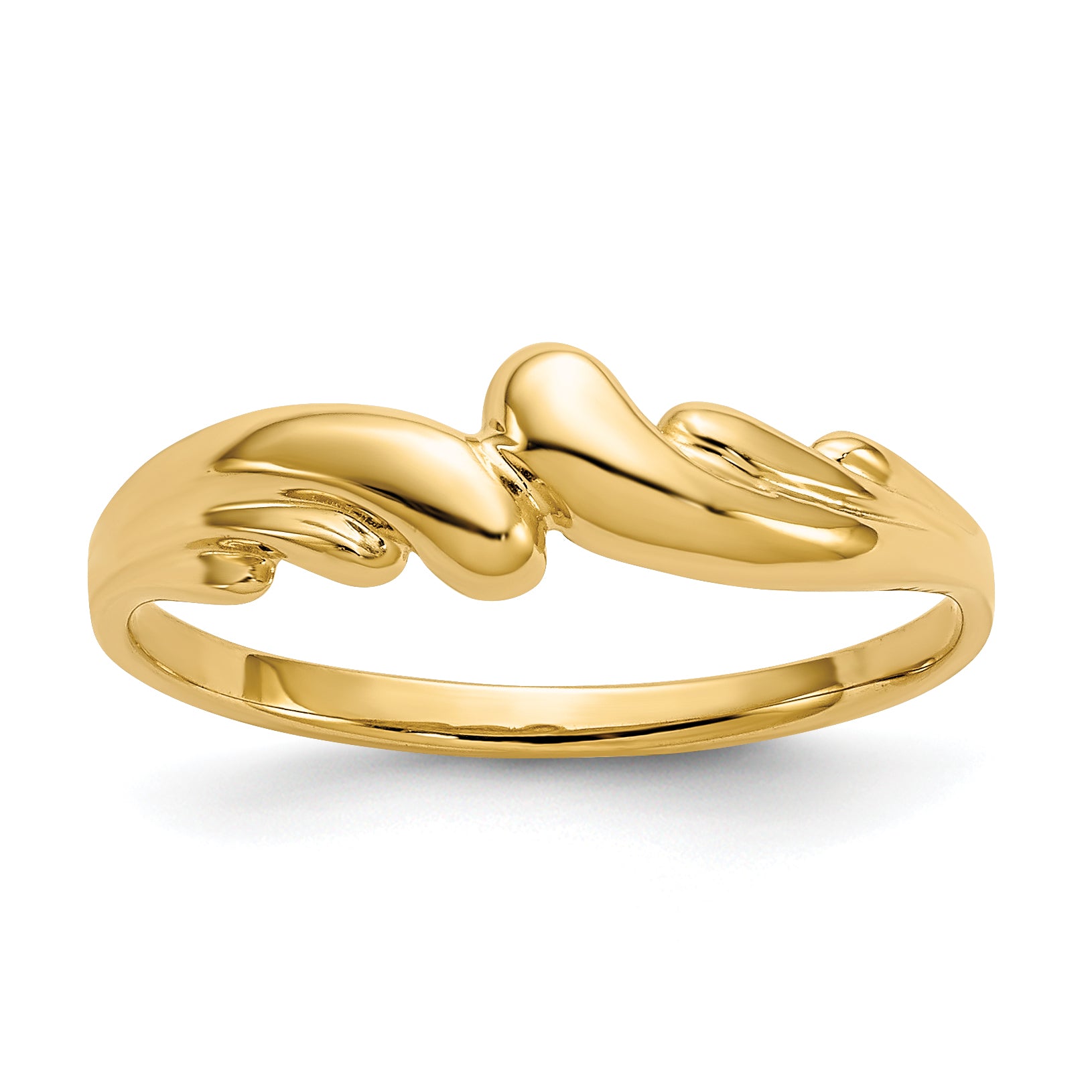 14k Polished Swirl Dome Ring Main image