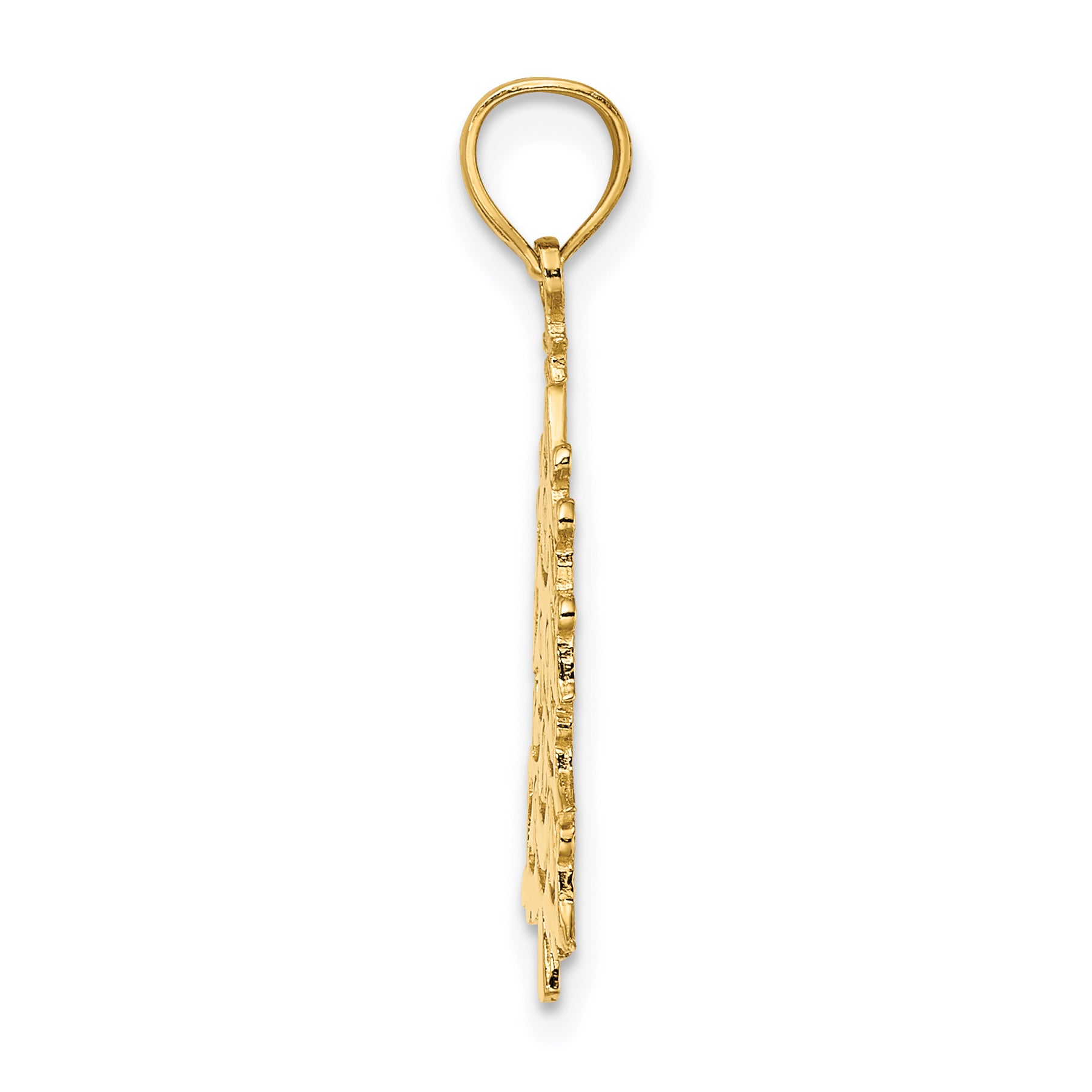 14k Polished Christmas Tree Charm Secondary image