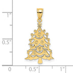 14k Polished Christmas Tree Charm