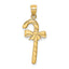 14k Solid Polished Candy Cane Charm