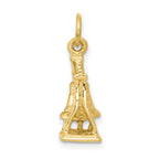 14K Gold Polished 3D Liberty Bell Charm  Solid, Textured, Themed