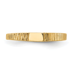 14k Polished & Ridged Baby Ring