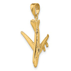 14K Gold 3D Jet Pendant for Men with Polished Finish