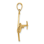 14k 3-D Jet Charm