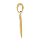 14K Gold #1 Teacher Apple Pendant with Polished Finish Gift Ready