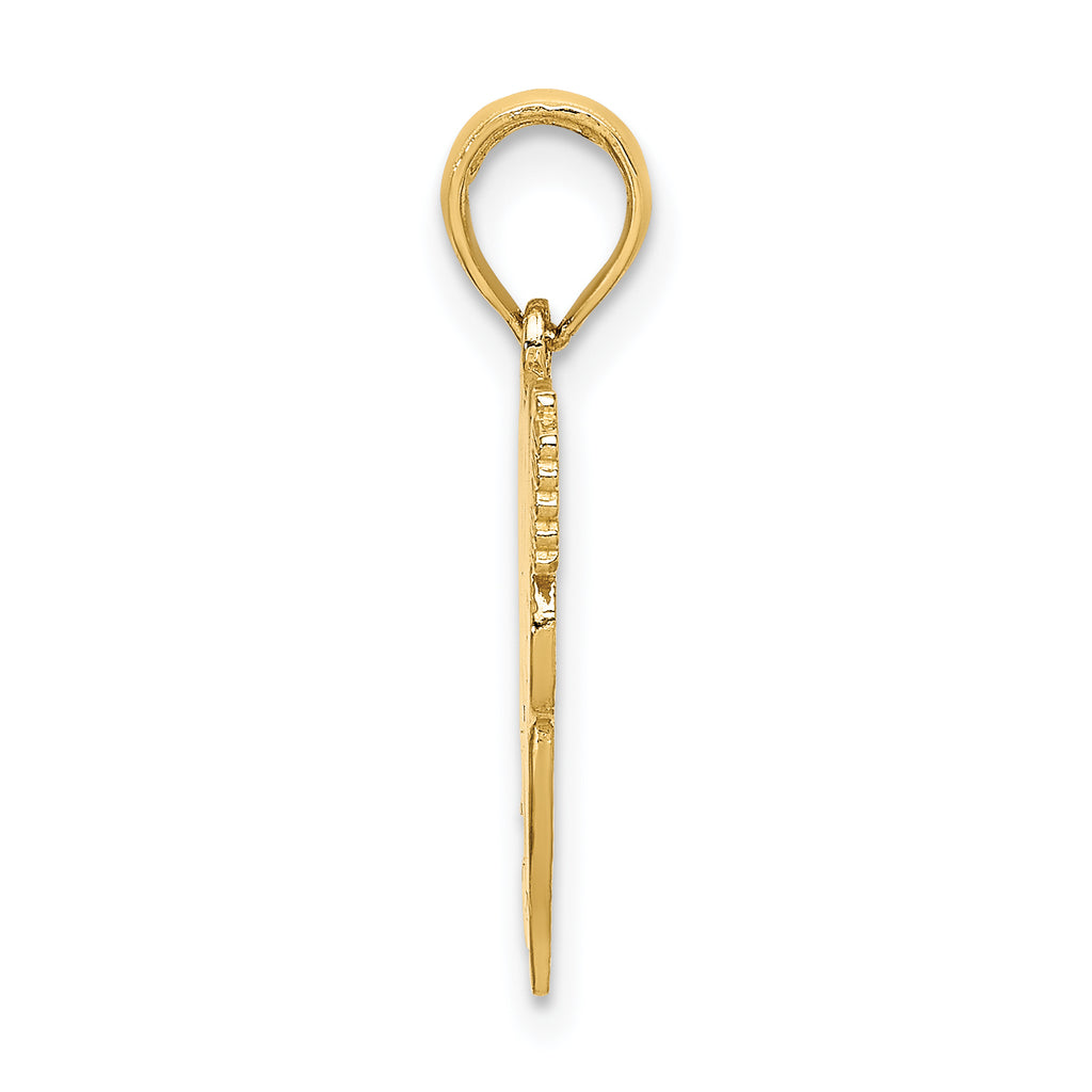 14k Polished Flat-Backed Dental Charm