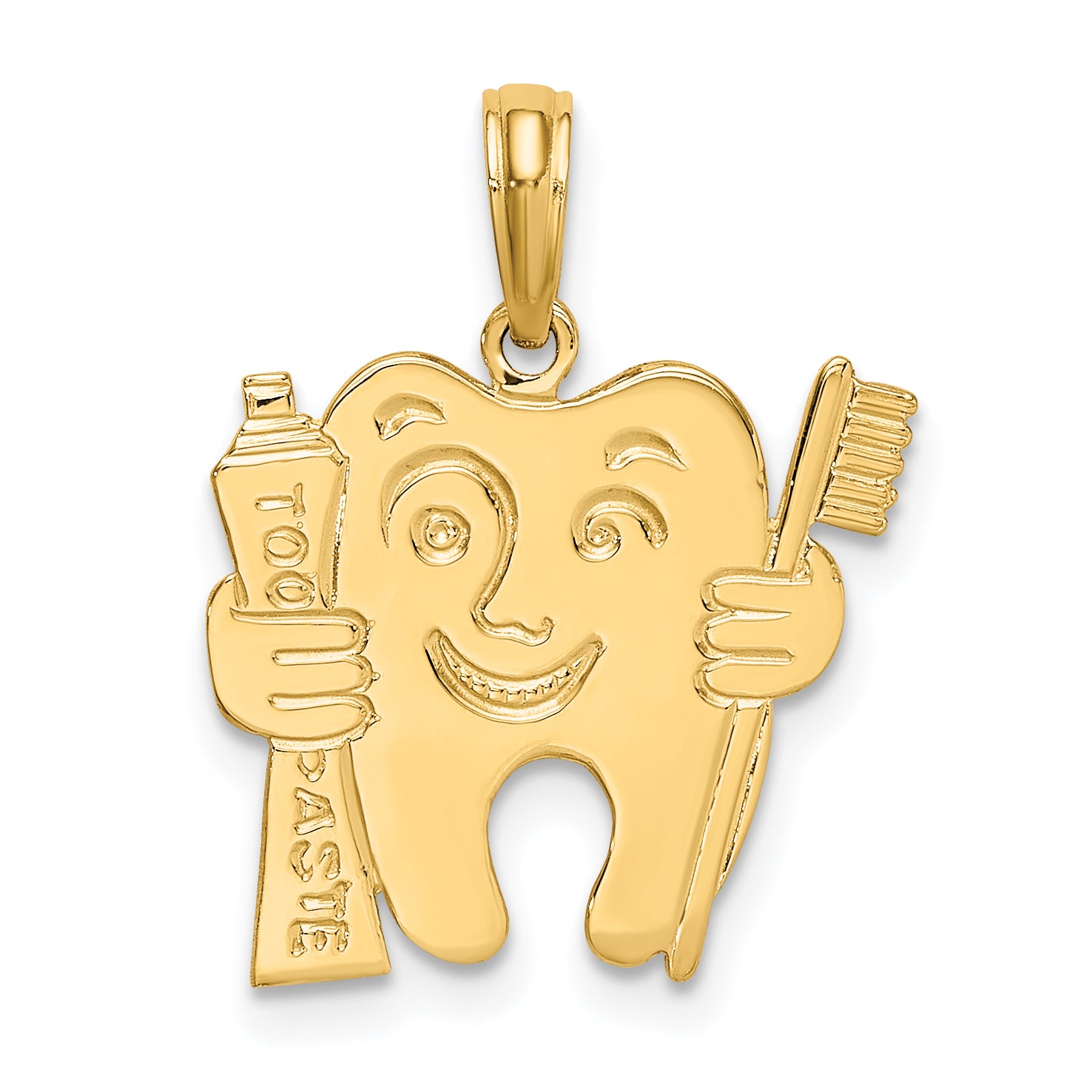14k Polished Flat-Backed Dental Charm Main image