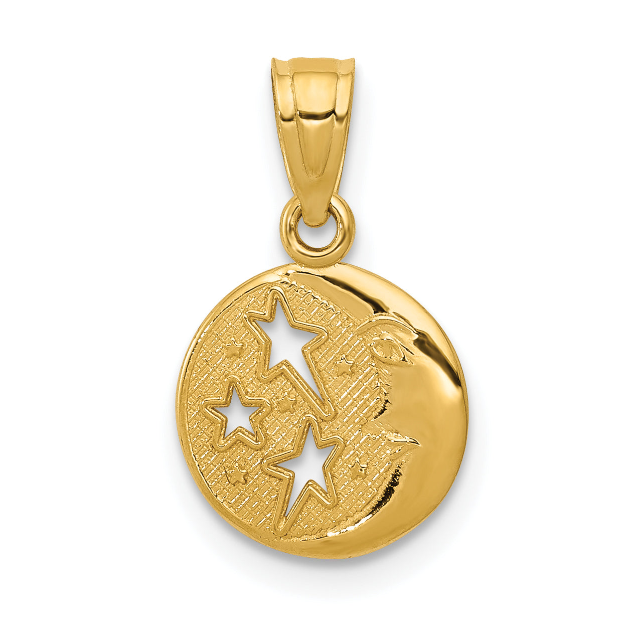 14k Moon and Stars Pendant Main image