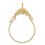 14k Polished Filigree Heart Charm Holder