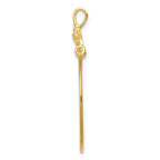 14K Gold Polished Floral Charm Holder Pendant Elegant Casted Design