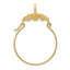 14k Polished Floral Charm Holder
