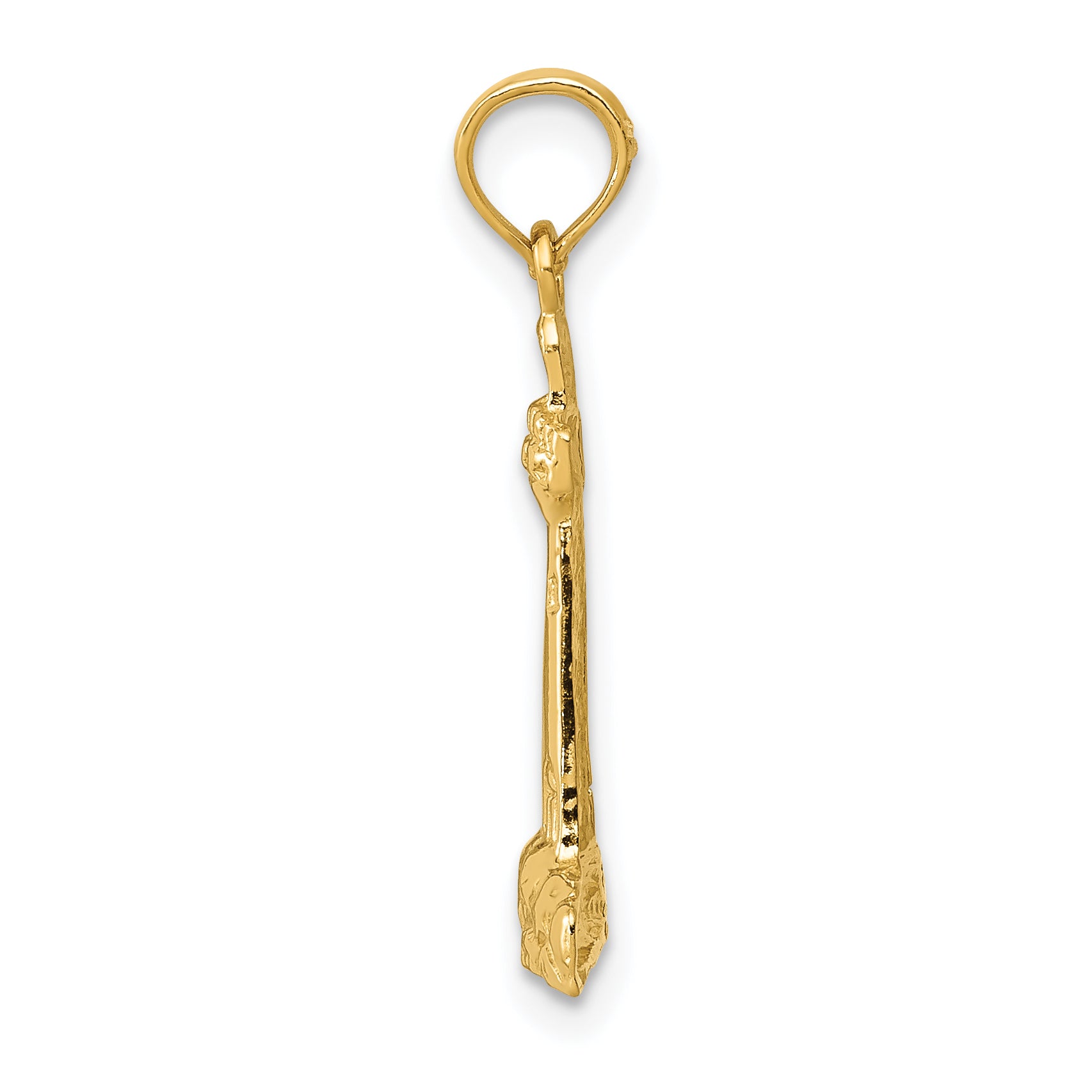 14K Gold Polished Cape May Lighthouse Charm for Men Solid Cast Design Secondary image