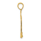 14K Gold Lighthouse Pendant for Men with Textured Back