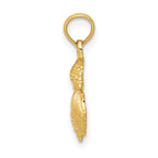 14K Gold Mini Shell Cluster Pendant with Polished Finish