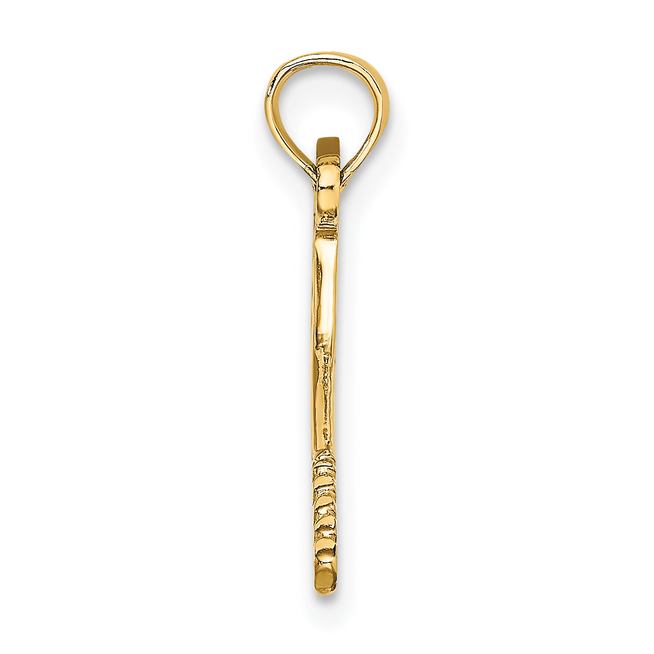 14K Solid Polished 3-D Tennis Racquet Charm Secondary image