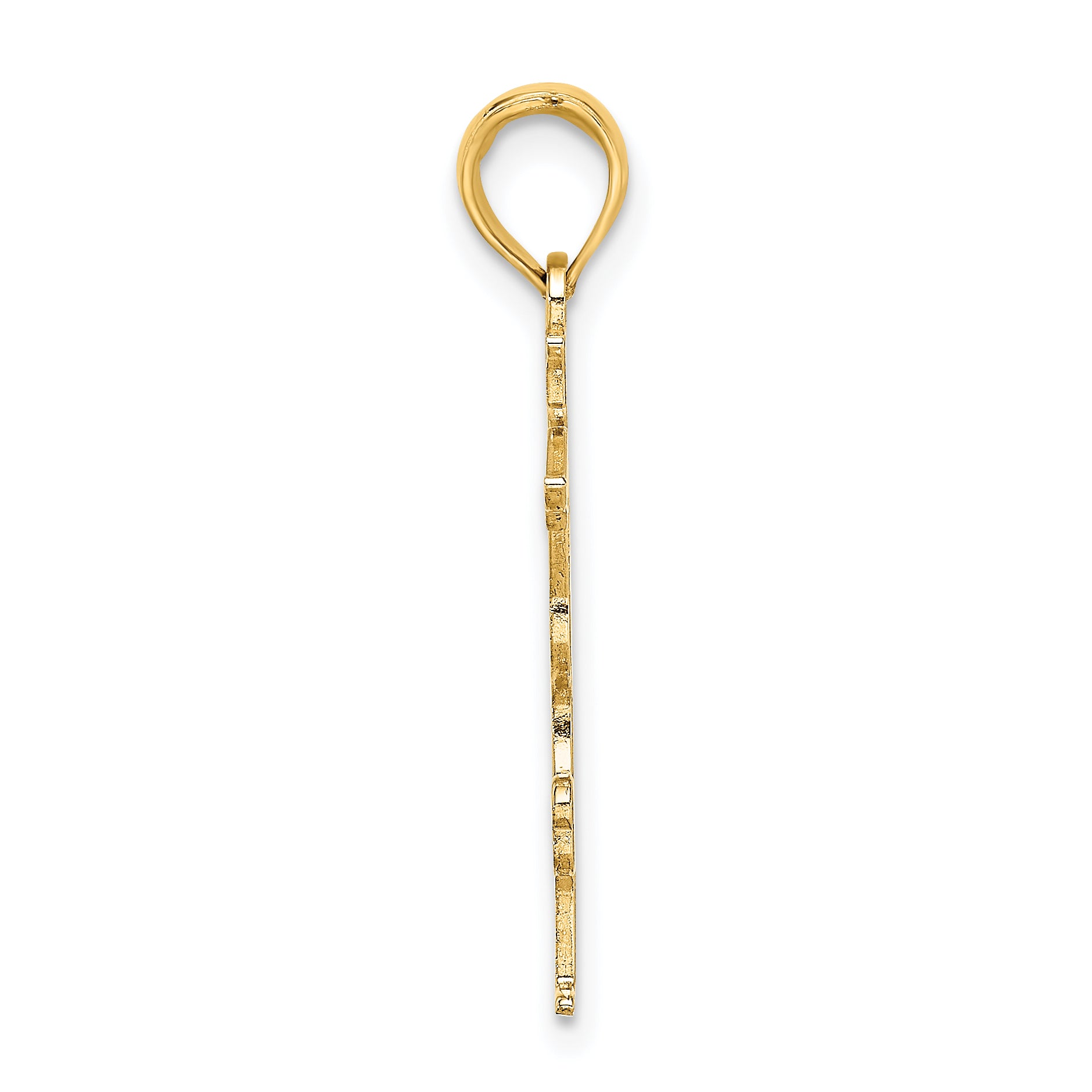 14k Solid Polished Gymnast Charm Secondary image