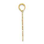 14k Solid Polished Gymnast Charm