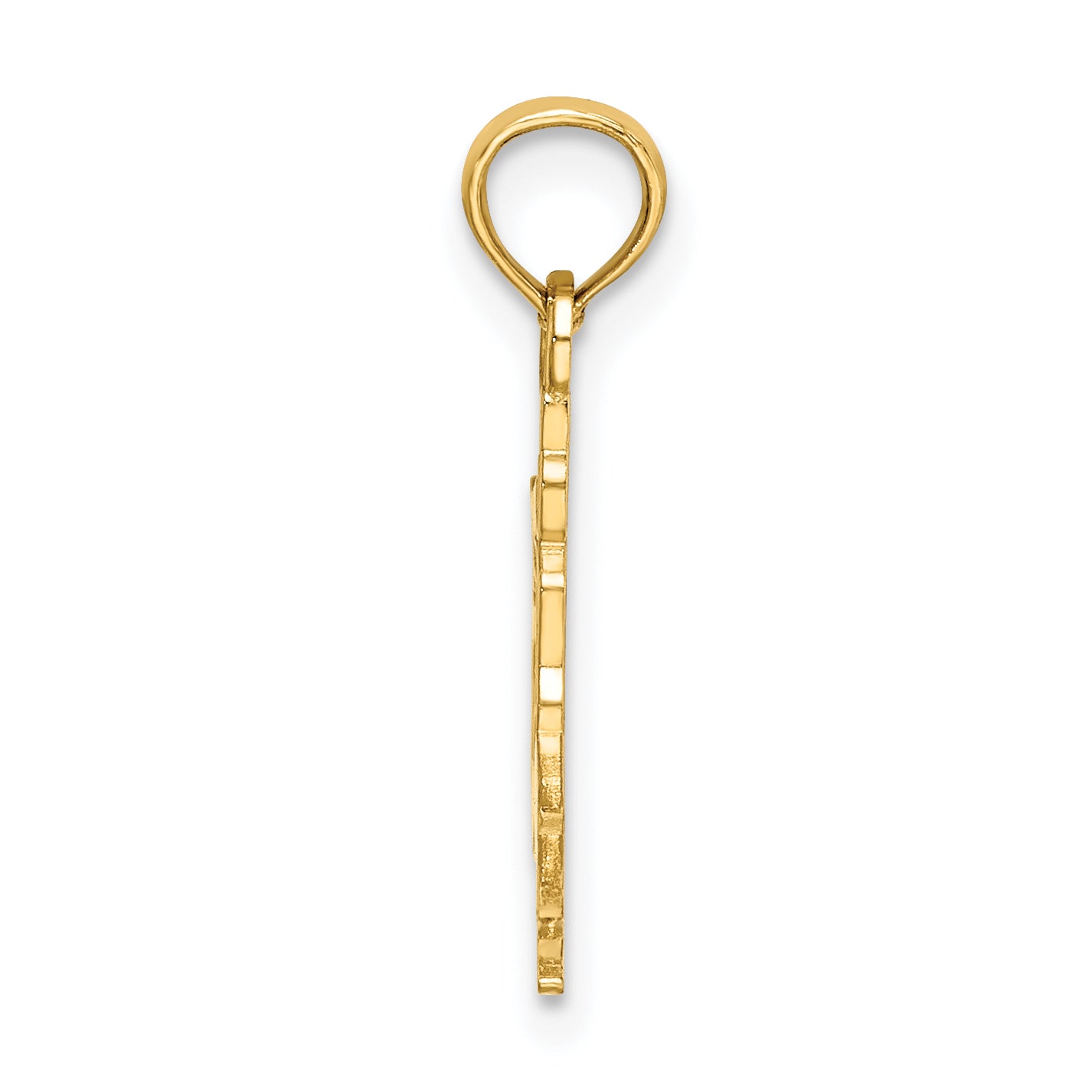 14k Solid Polished Gymnast Charm Secondary image