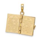 14K 3D Ten Commandments Bible Pendant
