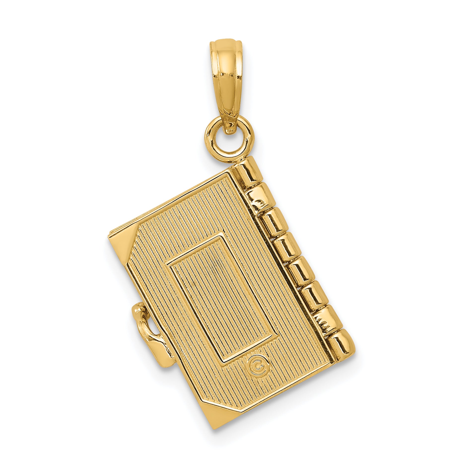 14K  3D Lords Prayer Bible Pendant