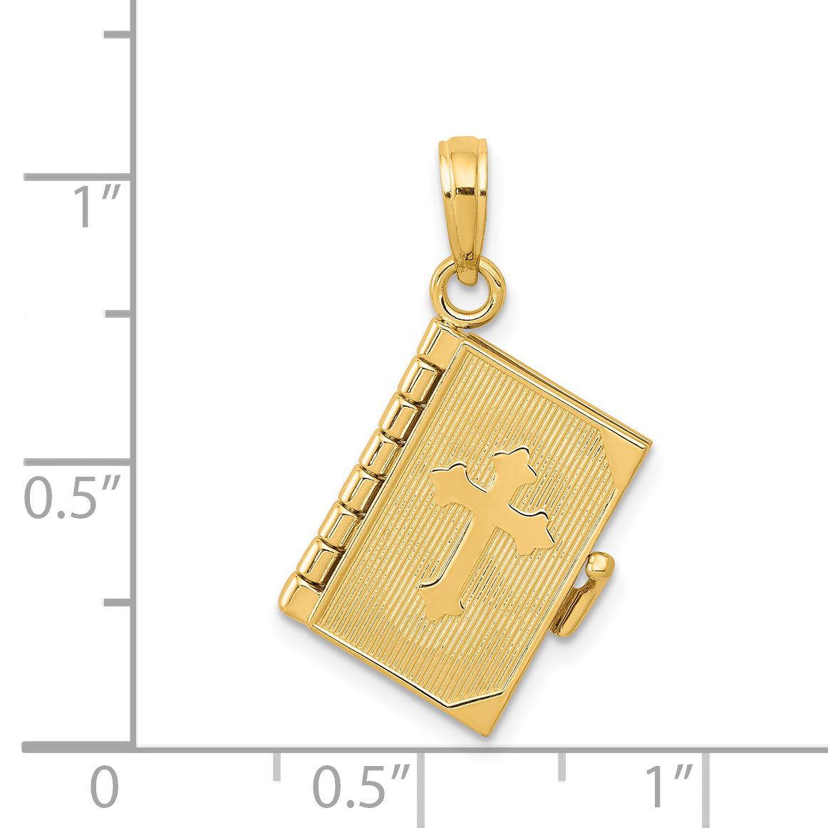 14K  3D Lords Prayer Bible Pendant