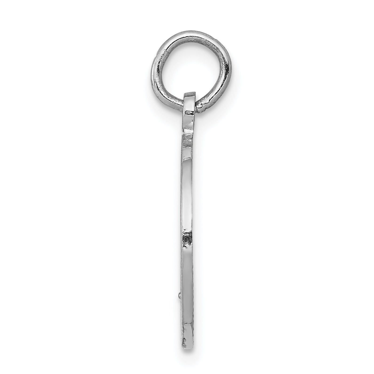 14K White Gold Communion Charm with Rhodium Plating  Elegant Solid Design Secondary image