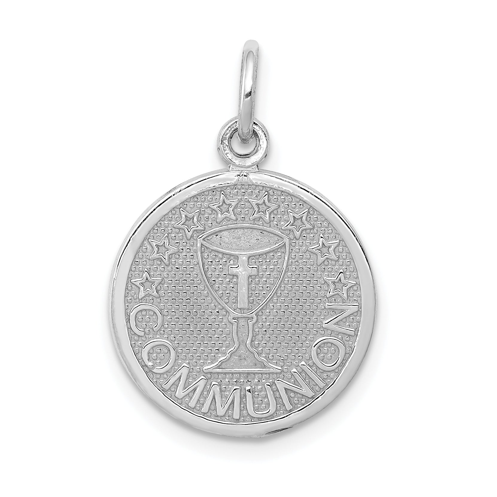 14k White Gold Communion Charm Main image