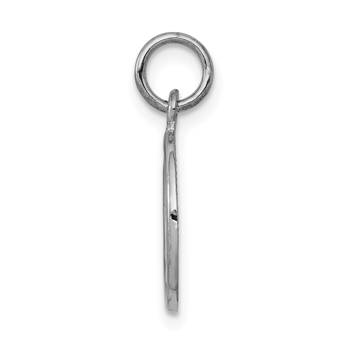 14K White Gold Polished Angel Charm with Rhodium Plating Elegant Themed Design Secondary image