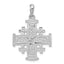 14k White Gold Jerusalem Cross Pendant