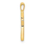 14K Gold Cross Charm Pendant with Sleek Yellow Finish  19mm