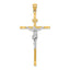 14k Two-tone Crucifix Pendant