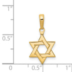 14k Polished Star of David Pendant
