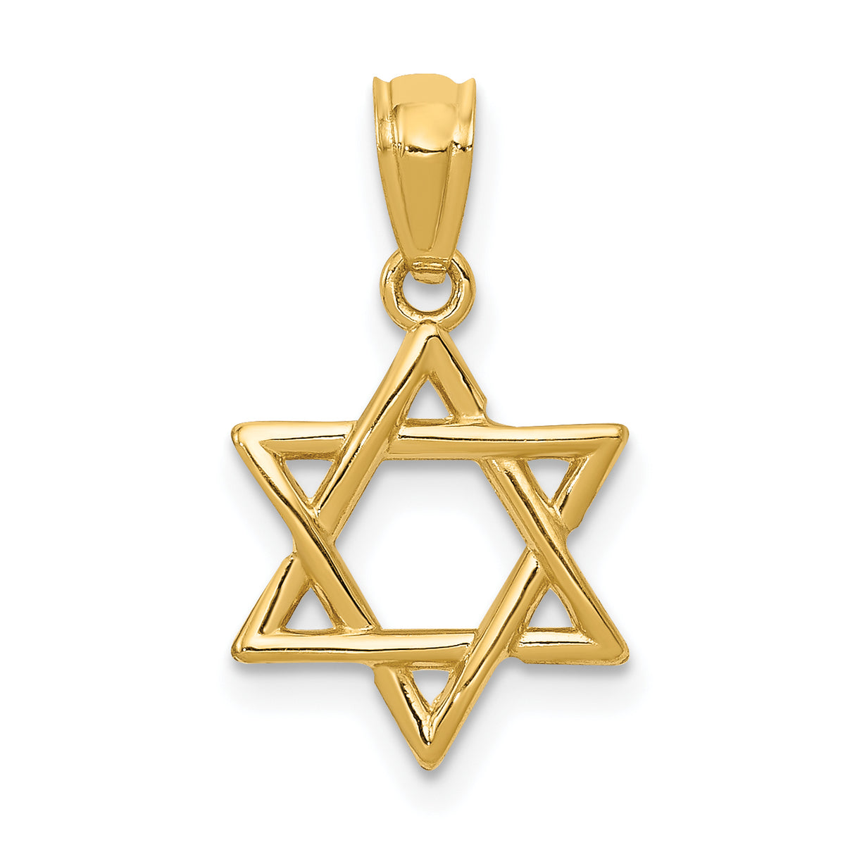 14k Polished Star of David Pendant