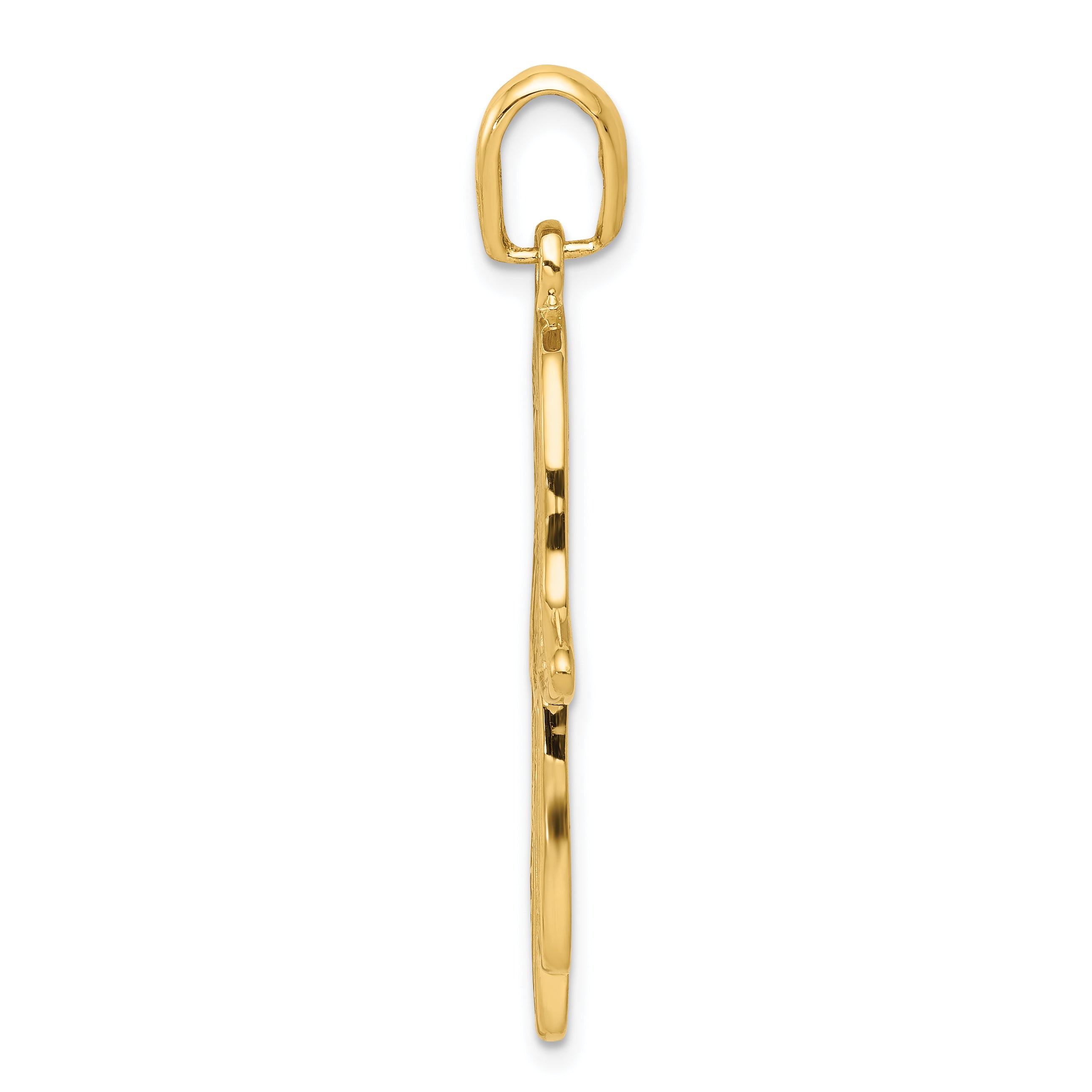 14K Gold Filigree Chamseh Pendant with Elegant Flat-Back Design Secondary image