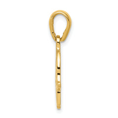 14K Gold Star of David Chamseh Pendant  Elegant Themed Design