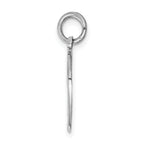 14K White Gold Daughter-Mom Break-Apart Heart Charm with Rhodium Finish