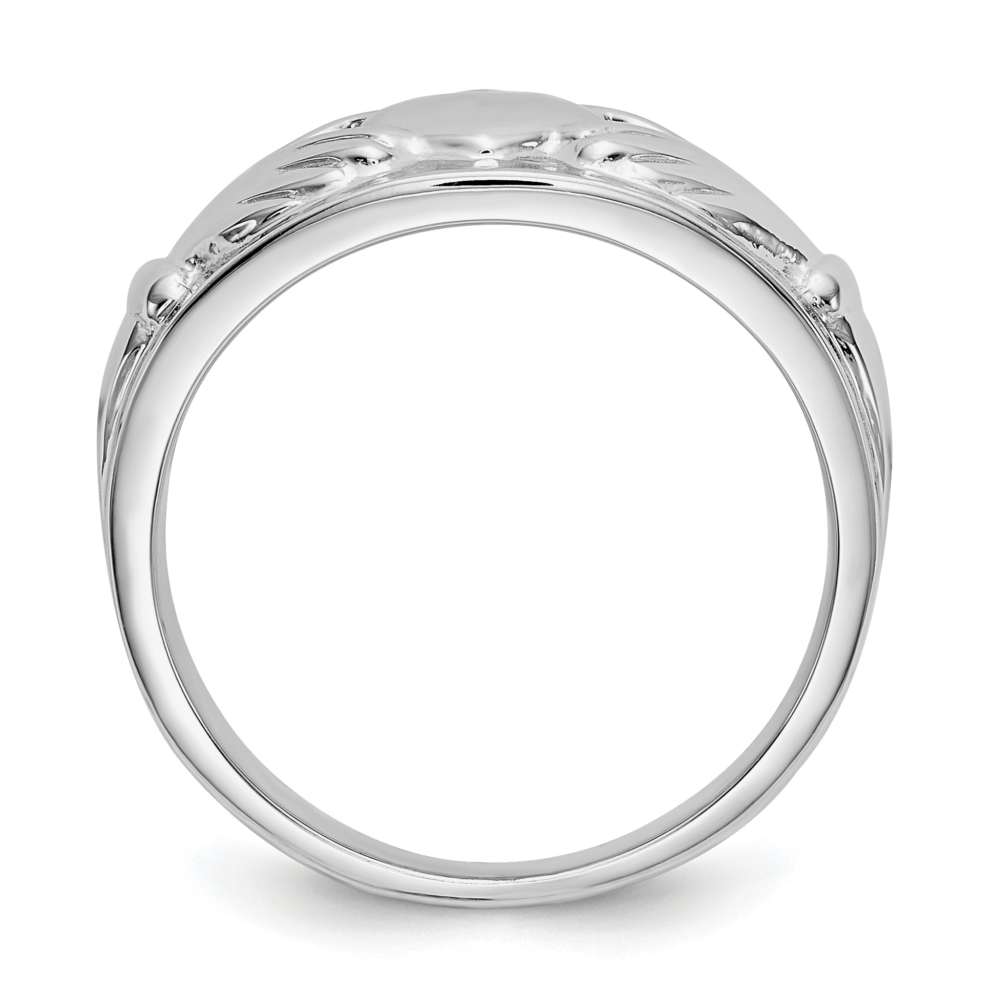 14k White Gold Ladies Claddagh Ring