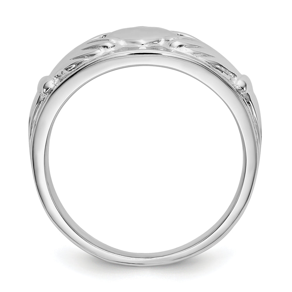 14k White Gold Ladies Claddagh Ring