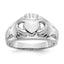 14k White Gold Ladies Claddagh Ring